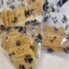 Handmade dog birthday treats in paw print gift bags for dog celebration UK