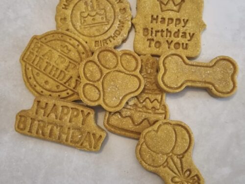 All natural dog treats variety pack for dog celebration UK with birthday designs
